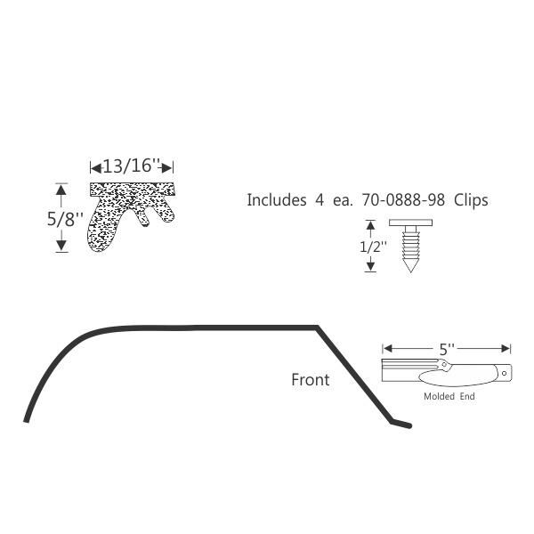 Hardtop Roof Rail Weatherstrips 1967-68 2dr ht Buick Pontiac - Bild 2