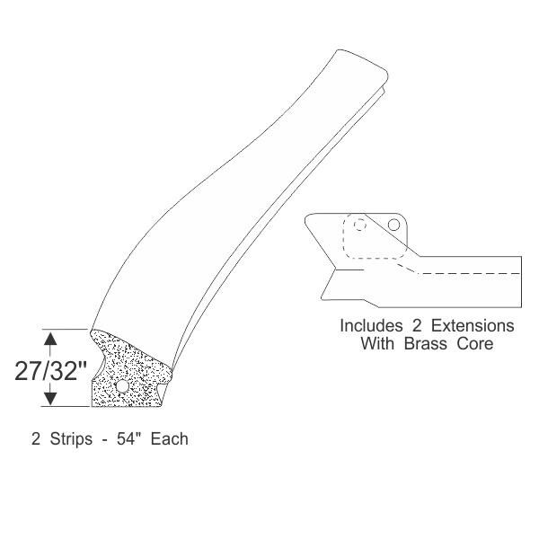 Roof Rail GummilistGummilist 1957-58 4dr ht Cadillac - Bild 2