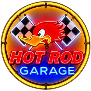 KLASSISK NEONSKYLT   HOTROD GARAGE