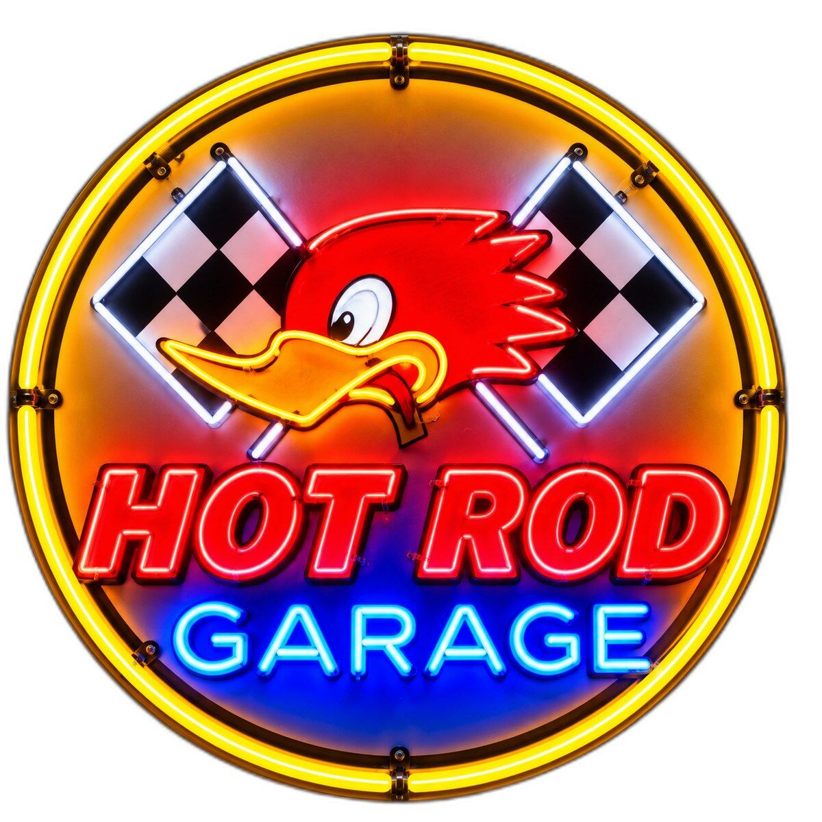 KLASSISK NEONSKYLT HOTROD GARAGE
